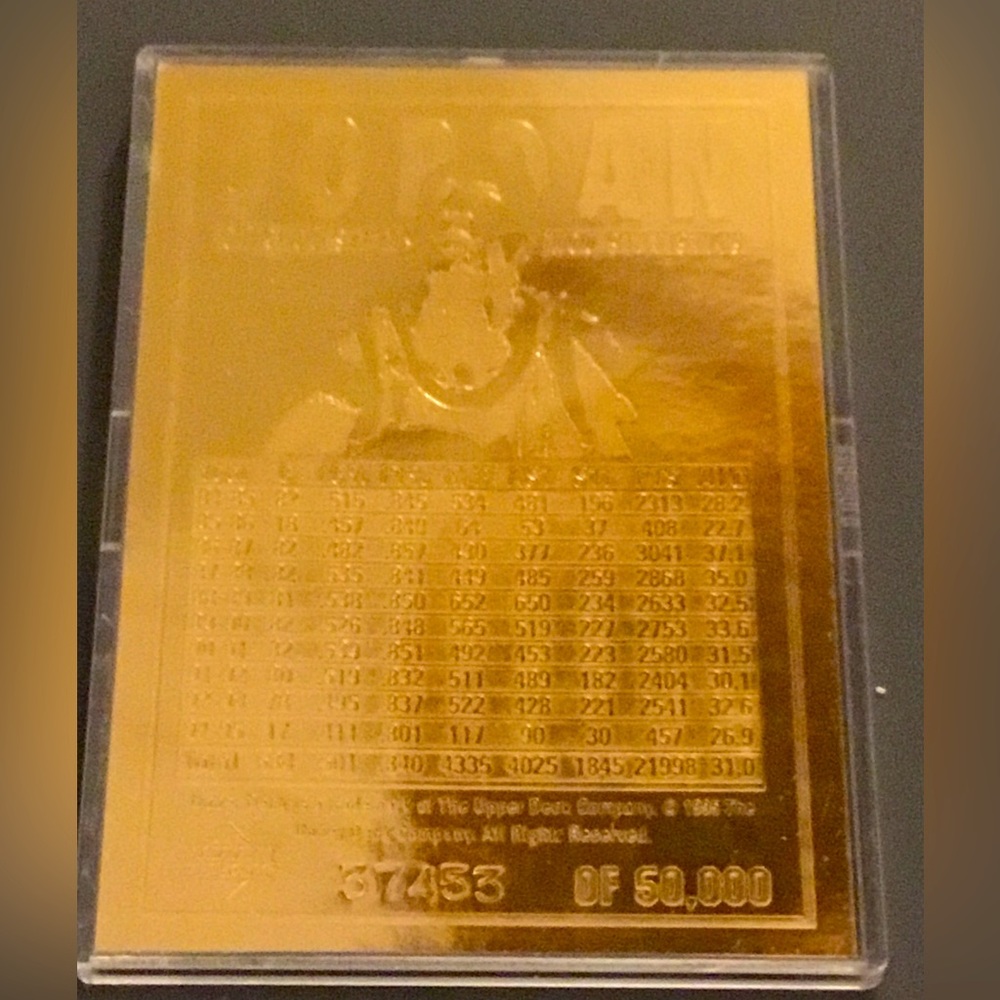 Mike Jordan 23 k Basketball card in case !